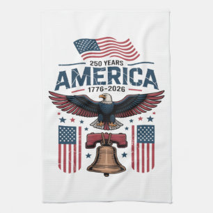 america 250th anniversary tea towel