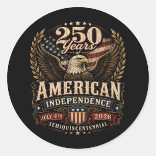 America 250th Anniversary usa Classic Round Sticker