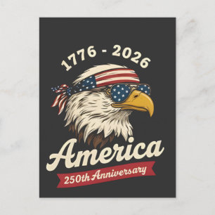 America 250Th anniversary USA Eagle Bird 1776 2026 Postcard