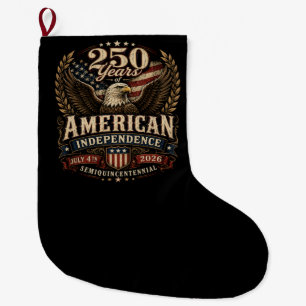 America 250th Anniversary usa Large Christmas Stocking