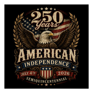 America 250th Anniversary usa Poster