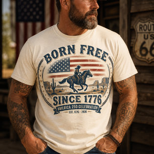 America 250th Anniversary Vintage Cowboy T-Shirt