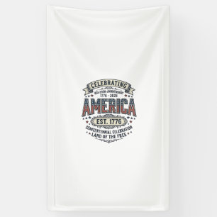 America 250th Anniversary Vintage Patriotic Shirt Banner