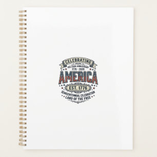 America 250th Anniversary Vintage Patriotic Shirt  Planner