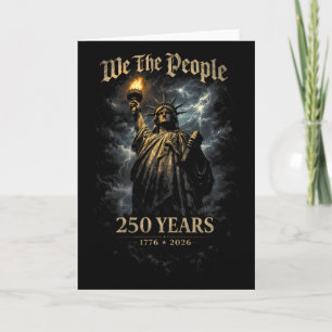 America 250th Anniversary We The People Statue Of Card