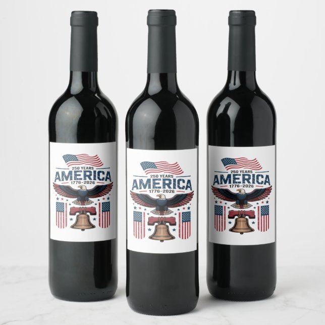 america 250th anniversary wine label (Bottles)