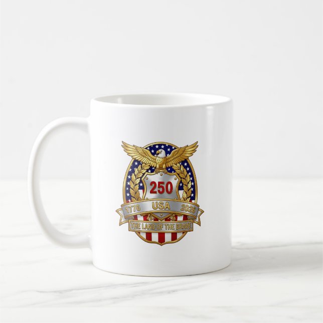 America 250th Birthday Coffee Mug (Left)