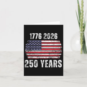 America 250th Birthday Us Flag Happy 250 Years Arm Card
