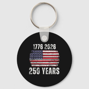 America 250th Birthday Us Flag Happy 250 Years Arm Key Ring