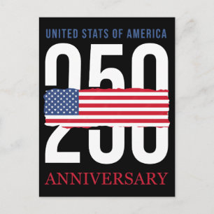 America 250th Celebration Anniversary Tribute  Holiday Postcard