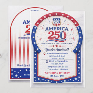 America 250th Independence Day Celebration Invitation