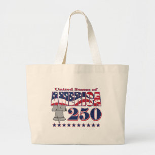America 250th Liberty Bell Large Tote Bag