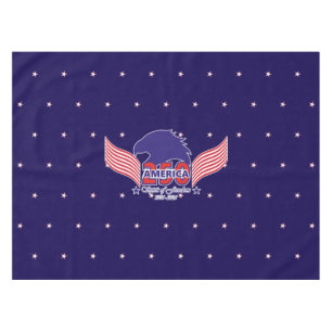 America 250th-Spirit of Freedom-On Blue Tablecloth
