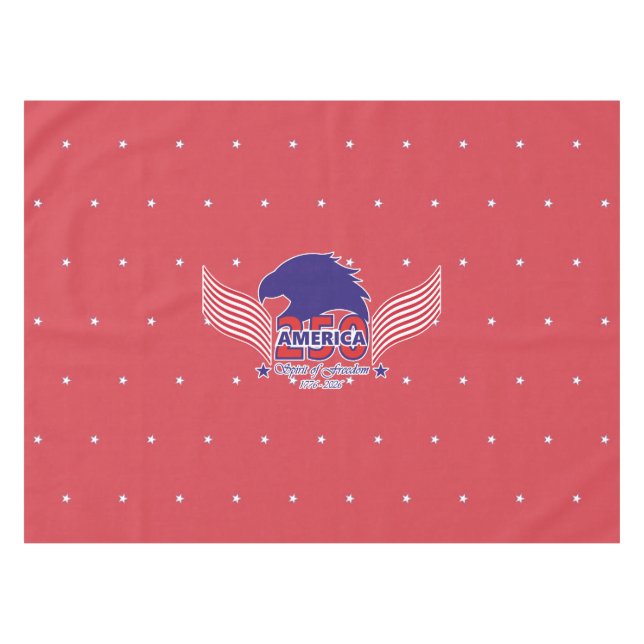America 250th-Spirit of Freedom-On Red Tablecloth (Front (Horizontal))