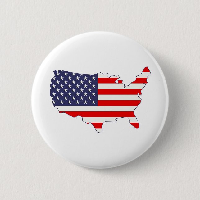 America 6 Cm Round Badge (Front)