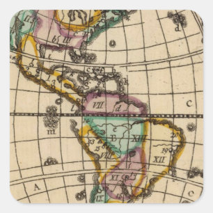 America 6 square sticker