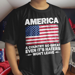 America A Country So Great Usa Flag Retired Father T-Shirt