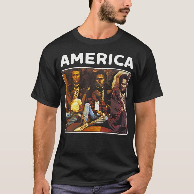 America America Album Rock Band T-Shirt (Front)