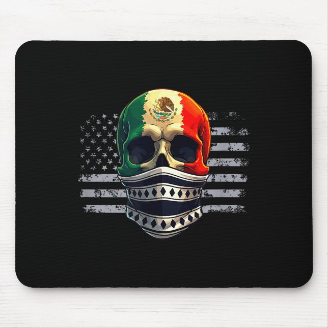 America American Mexican Pride Flag Mexico Roots H Mouse Pad (Front)