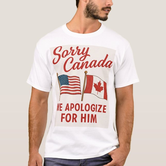 America and Canada Design  T-Shirt (Front)