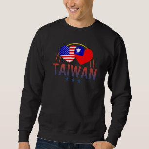 America And Taiwan Taiwanese American Flag Dual Na Sweatshirt