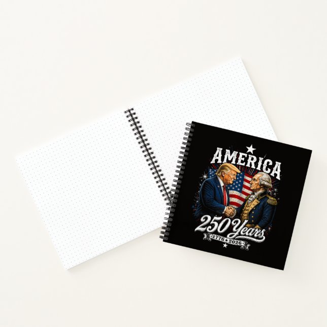 America Anniversary 250th Trump Washington Notebook (Inside)