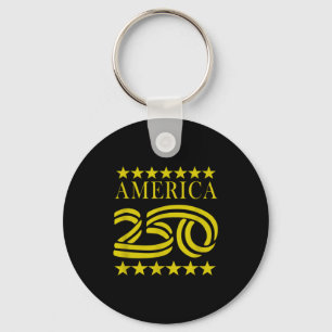 America Anniversary Vintage 4th 7 July Funny Men,  Key Ring
