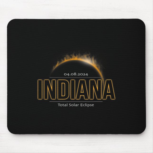 America April 2024 Path Of Totality Solar Eclipse  Mouse Pad (Front)