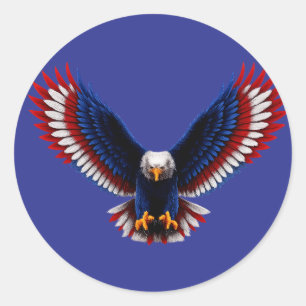 America at 250 Still Soaring Patriotic Eagle Spira Classic Round Sticker