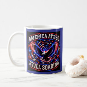 America at 250 Still Soaring Patriotic Eagle Spira Coffee Mug