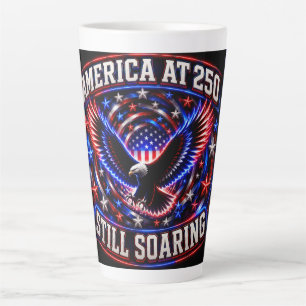 America at 250 Still Soaring Patriotic Eagle Spira Latte Mug
