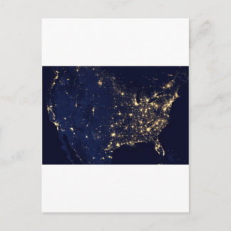 America at Night Postcard