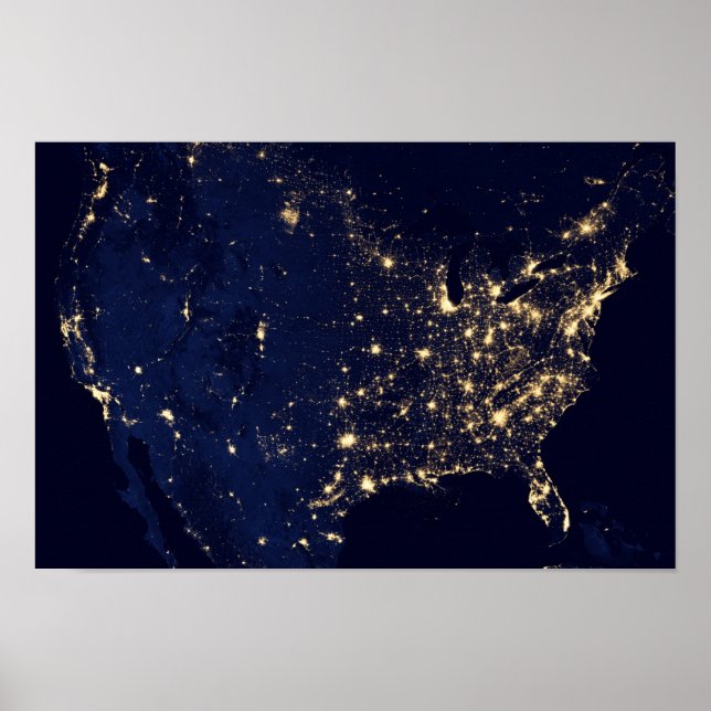 America at Night Poster (Front)