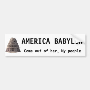 America Babylon Bumper Sticker