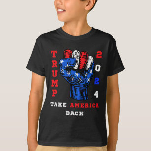 America Back Trump 2024 Maga Republicans Patriotic T-Shirt