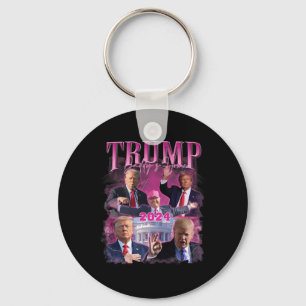 America Back Us American Flag Trump 2024 Key Ring