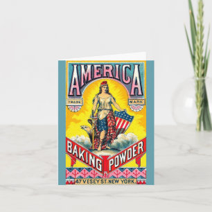 America Baking Powder Note Card