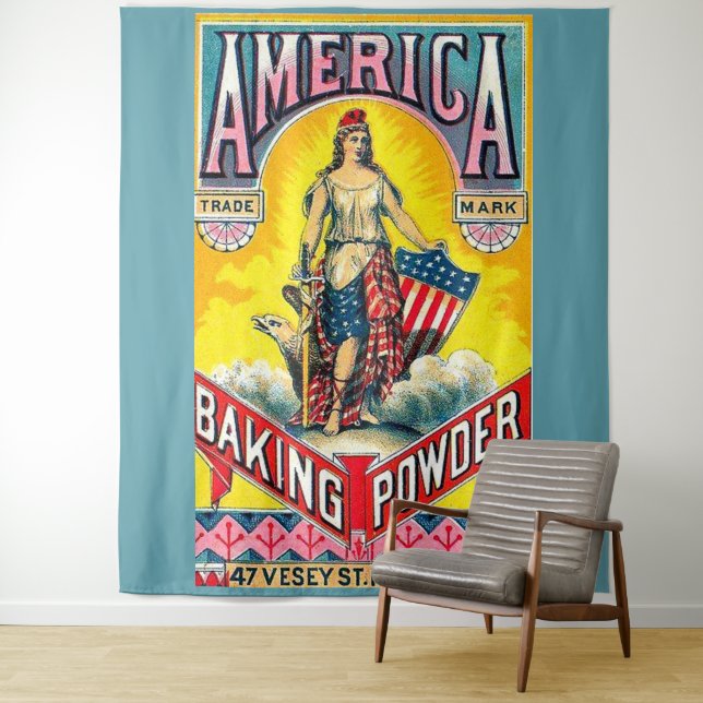America Baking Powder Tapestry (In Situ)