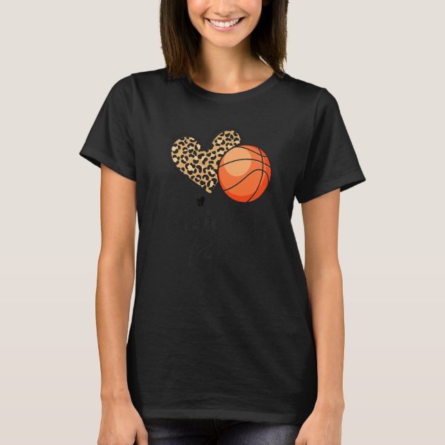America Basketball Game Day Vibes Basketball Mum L T-Shirt (Front)