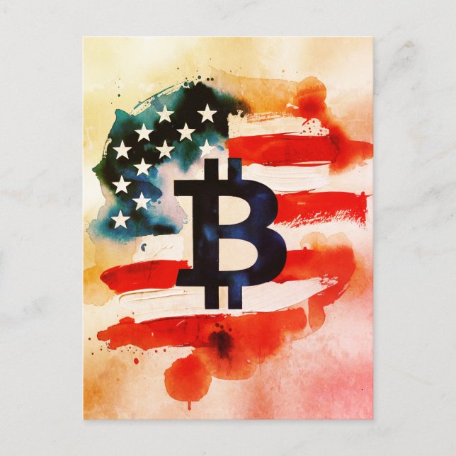America Bitcoin (Painting No. 4) Postcard (Front)