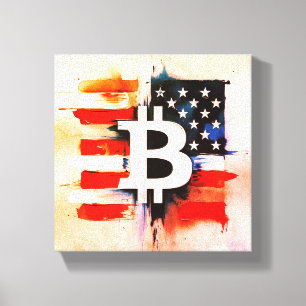 America Bitcoin (Painting No. 6) Canvas Print