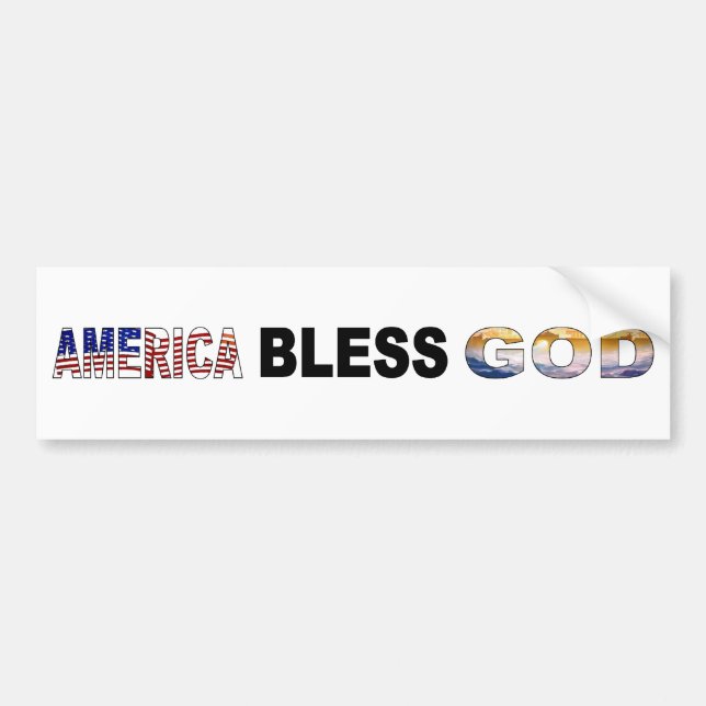 America Bless God Bumper Sticker (Front)