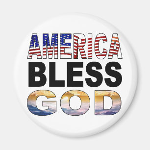 America Bless God Magnet