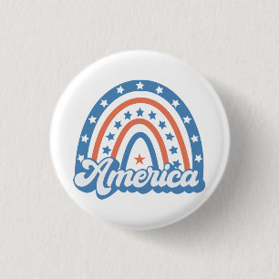 America Boho Retro 3 Cm Round Badge