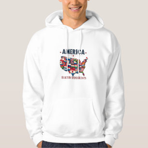America Built by Immigrants Patriotic American Hoodie