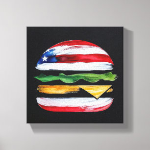 America Burger (Black Painting No. 2) Canvas Print