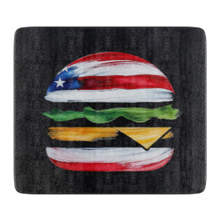 America Burger (Black Painting No. 2) Cutting Board