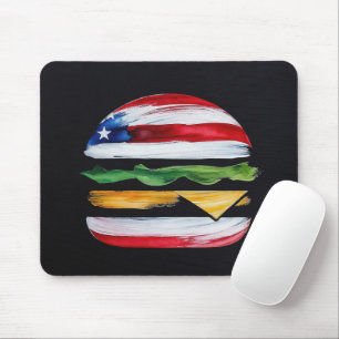 America Burger (Black Painting No. 2) Mouse Pad