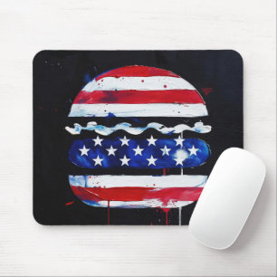 America Burger (Black Painting No. 3) Mouse Pad