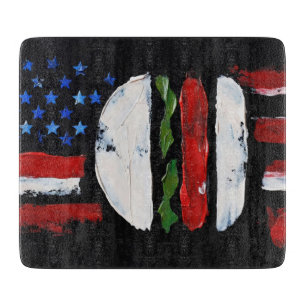 America Burger (Black Painting No. 7) Cutting Board